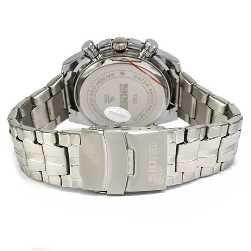 Мужские наручные классические часы Skmei 1302 (Серебристые) - фото 5