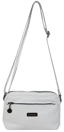 Женская кожаная сумка на плечо Borsacomoda белая sum0028731 - фото 3