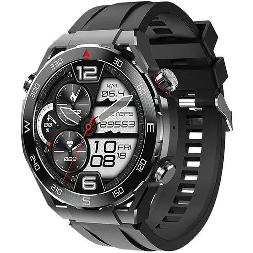 Розумний смарт-годинник Smart Watch Ultimate AMOLED Full HD екран +2 додаткових ремінця в комплекті Чорний