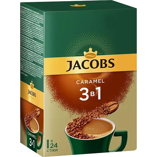 Напиток кофейный Jacobs 3 в 1 Caramel, 15 г (797980)
