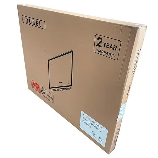 Зеркало Dusel Led DE-M2071D Black кругле 80x80 см сенсорне включення + підігрів+годинник/темп, Чорний - фото 5