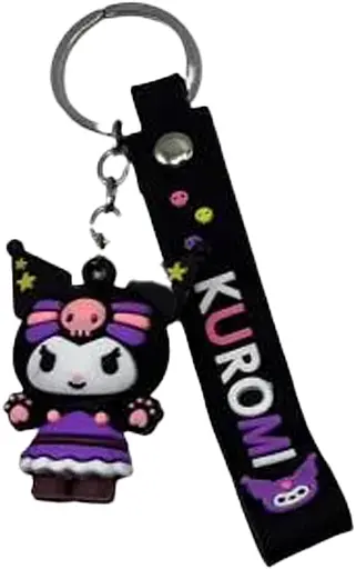 Брелок силіконовий з хлястиком Kuromi 5.5 см (В асортименті)