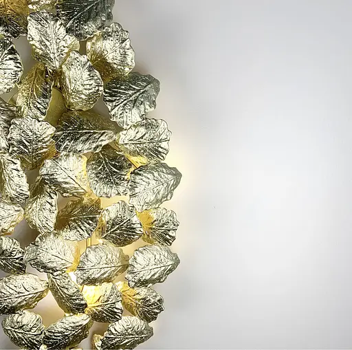 Настенный светильник в форме удлиненного листа Line F цвет корпуса золотой - фото 4