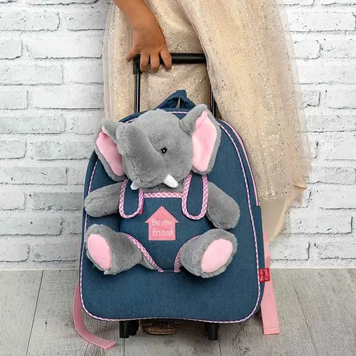 Рюкзак на колесах Perletti Toys Allie Elephant джинсовий (P13033) - фото 3