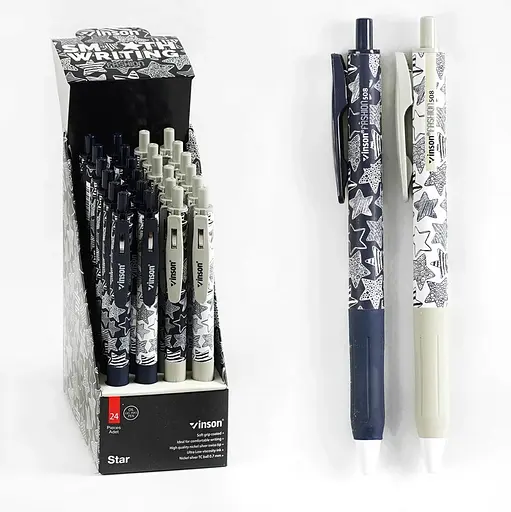 Ручка автоматична STAR 508/D 35309 Vinson Fashion 0,7мм, кулькова синя, ціна за 1 штуку (6900068353091) - фото 1