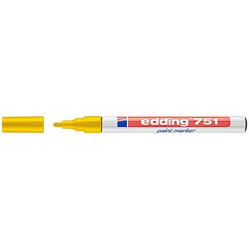 Маркер Edding Paint e-751 1-2 мм круглый желтый (e-751/05)