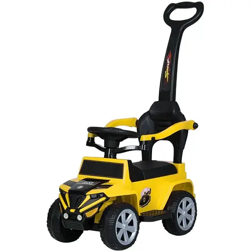 Каталка Bambi Racer M 5805EL 2-в-1 з батьківською ручкою та музикою жовтий