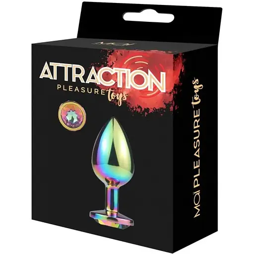 Металлическая анальная пробка Mai Attraction Toys №74 Rainbow - фото 5