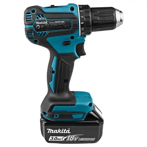 Шуруповерт-дрель аккумуляторный Makita DDF485SFJ 18B 1х3 А/ч 27-50 Нм 0-500·0-1900 об/мин кейс 1.7 кг - фото 7