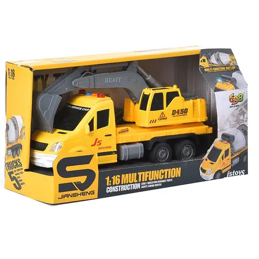 Будтехніка інерція, масштаб 1:16, звук, світло, на батарейках (В асортименті)