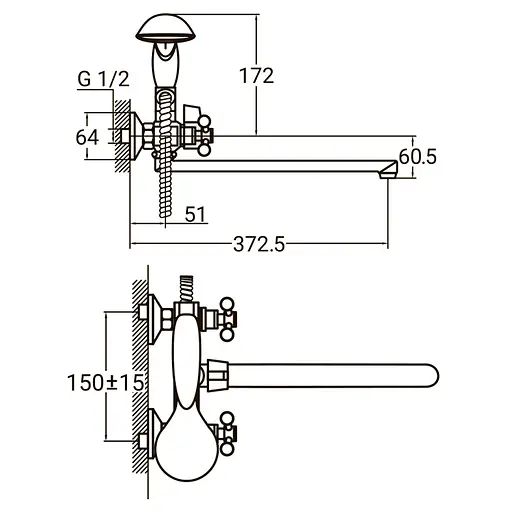 Смеситель для ванны AQUATICA 9777200 - фото 7