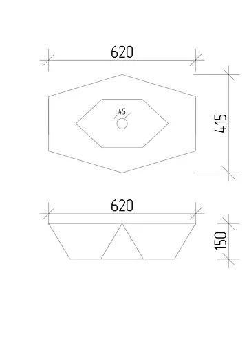 Умивальник VBI Venezia white накладний VBI-012400, Білий - фото 7
