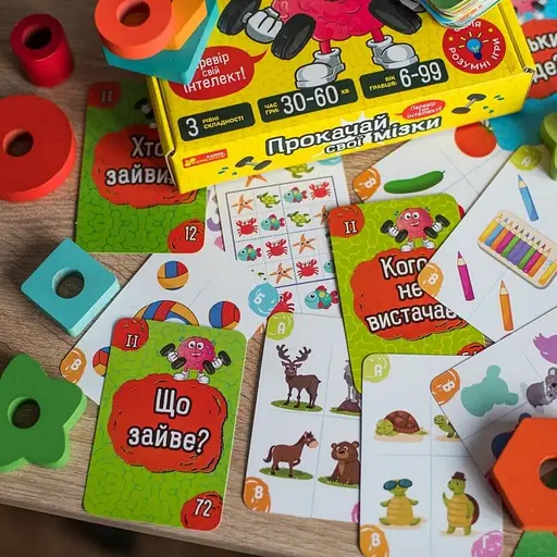 Карткова гра "Прокачай свої мізки" Ранок 10100642, 72 картки - фото 3