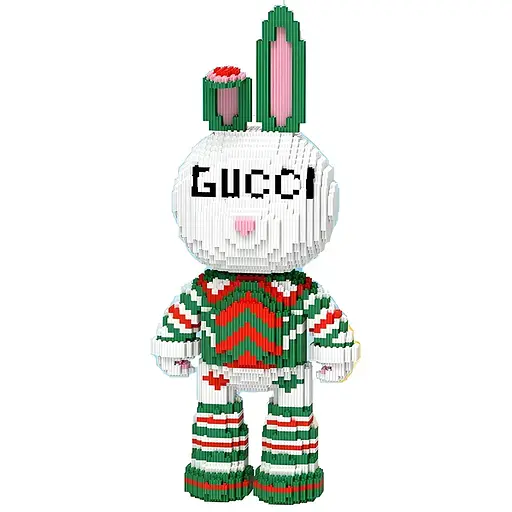 Конструктор Magic Blocks Зайчик Bearbrick зелений на 3366 деталей (9090)