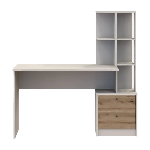 Офісний стіл Doros Т7 Кашемір/Дуб Евок 136х55х138 (41516059) - фото 2