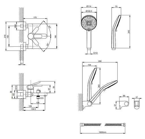 Змішувач для ванни Lidz Astra 006 LDAST006CRM48087 - фото 8