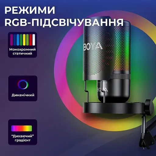 Мікрофон Boya K3-02 RGB Black K3-02) - фото 10