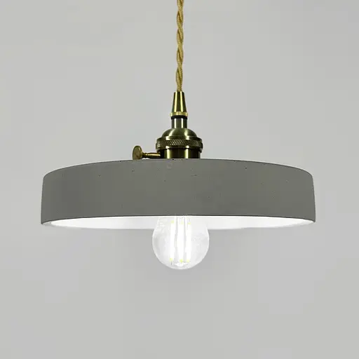 Підвіс у латунному корпусі із бетонним плафоном 20х3 см | Арт. MJ 183/1 GR | Line F - фото 3