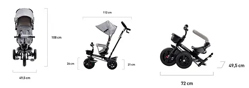 Дитячий триколісний велосипед Kinderkraft Aveo rose pink (5902533922352) - фото 14