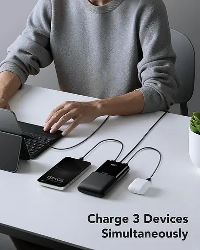 Повербанк VRURC Power Bank 20000 мА·ч, портативное зарядное устройство USB C 20 Вт - фото 5