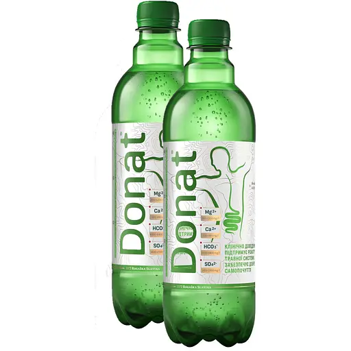 Лікувальна мінеральна вода Donat Mg, 1 л ( 2 шт. х 0,5 л) - фото 1