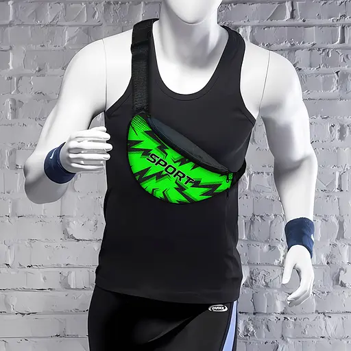 Сумка-бананка мужская/женская Sport 32×16 см с расширителем поясная сумка или сумка через плечо (02883) - фото 2