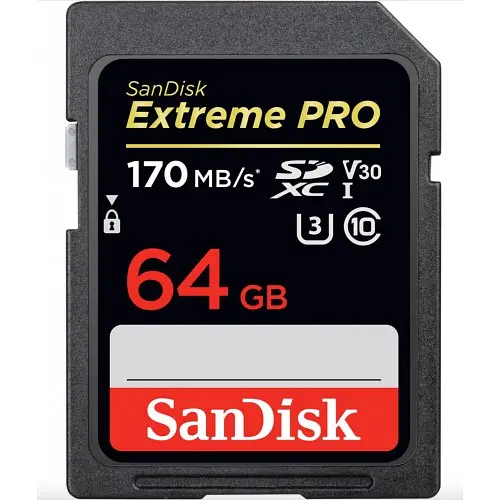 Карта памяти SanDisk 64 GB SDXC UHS-I U3 Extreme Pro SDSDXXY-064G-GN4IN