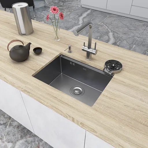 Кухонна мийка під стільницю з нержавіючої сталі кухонна станція Nett NS-5742, Нержавіюча сталь - фото 3