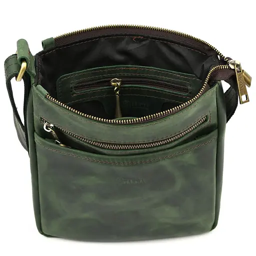 Чоловіча шкіряна сумка через плече TARWA 22х25.5х4 см sum0028330 - фото 6