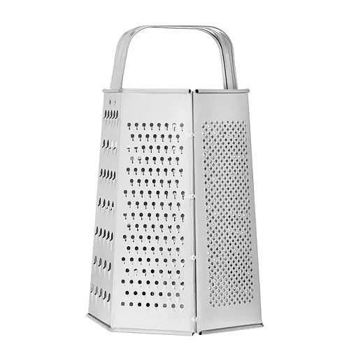 Тертка для овочів та фруктів шестигранна з нержавіючої сталі (висота 21.5 см), Kitchette 84005 - фото 3