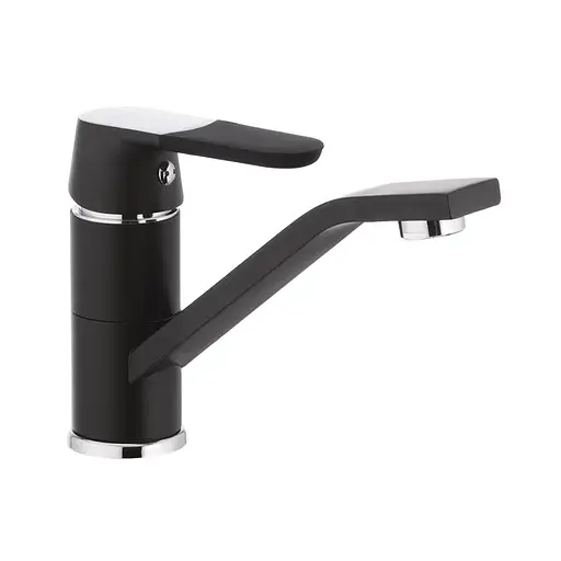 Смеситель для умывальника Mixxus Premium Tiger 555 гайка MI0568 Черный матовый - фото 1