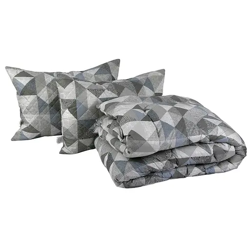 Набор одеяло и 2 силиконовые подушки Абстракция плюс серый (172.53Абстракция плюс)
