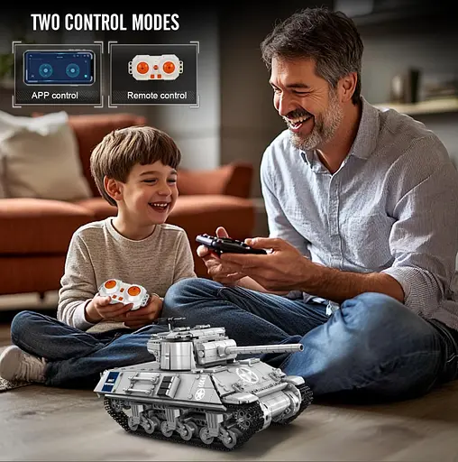 Конструктор танк М36  на радіокеруванні  Mould King Jackson Tank Destroyer Technik військова техніка  для дорослих та дітей 1057 деталей - фото 8