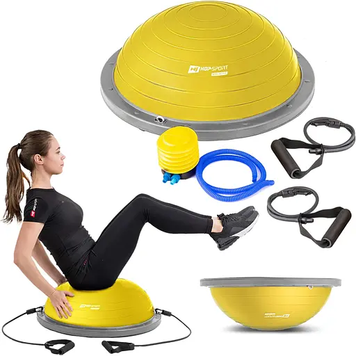 Балансировочная полусфера Hop-Sport HS-L058 желтая - фото 3