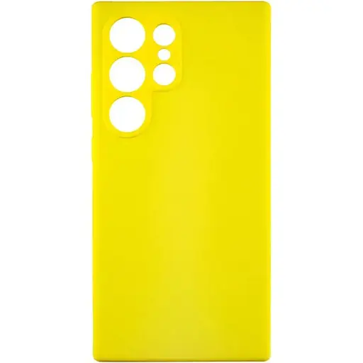 Чехол Lakshmi Silicone Cover Full Camera (AAA) для Samsung Galaxy S24 Ultra Желтый / Yellow