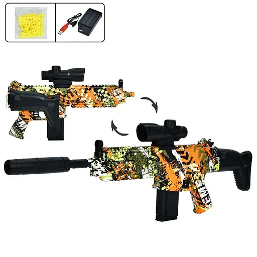 Автомат, 68 см, аккумулятор, пластиковые пули, USB-зарядка, 666-2F (в ассортименте)