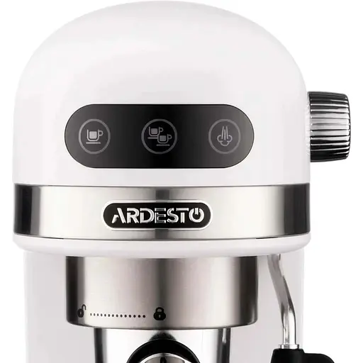Кофеварка Ardesto YCM-E1500 White/Inox 1350W рожковый кофе молотый 1.4 л подогрев чашек - фото 5