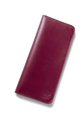 Кожаный портмоне Middle бордовый - фото 2