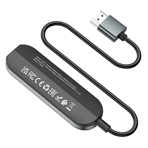 Адаптер перехідник Hoco UA23 4K HDMI to Lightning F 1 м чорний - фото 4