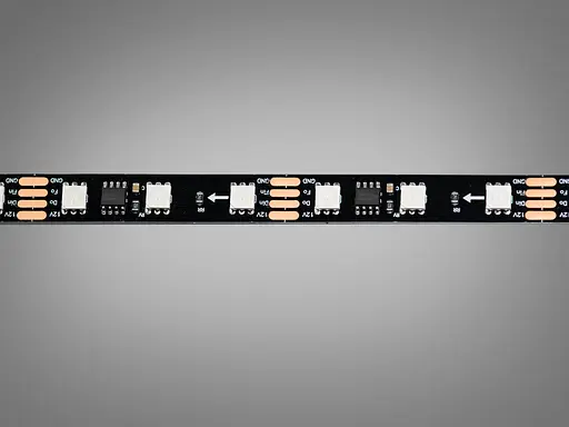 Адресна LED стрічка 12В, 60 діодів на метр, 10мм, RGBIC - фото 4