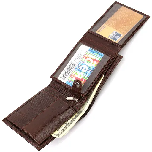 Чоловічий шкіряний гаманець Canpellini 12х9.7х2 см acs0025643 - фото 4
