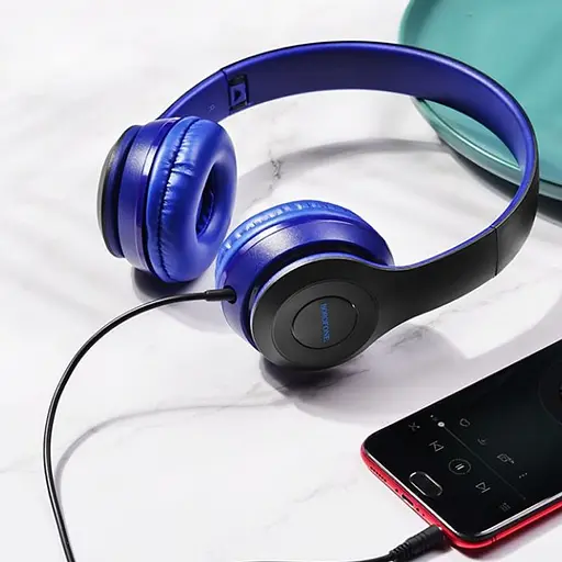 Накладні навушники Borofone BO5 (3.5mm/1.2m) Синій - фото 3