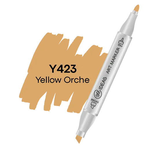 Маркер двухсторонний Желтая охра, Y423, 99IDEAS