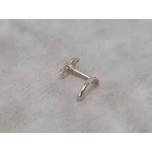 Золотая серьга-пирсинг в нос Dear. 1002 - фото 3