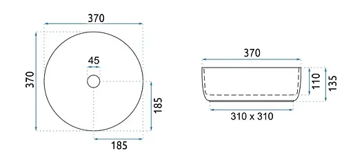 Умивальник Rea Sami terra matt помаранчевий накладний REA-U4566, Коричневий - фото 7