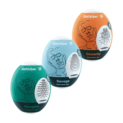 Набор мастурбаторов Satisfyer Masturbator Egg Set 3 шт. белый - фото 2