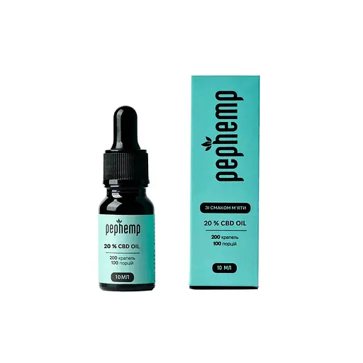 Дієтична добавка Pephemp Олія 20% СBD Isolate зі смаком м'яти 10 мл