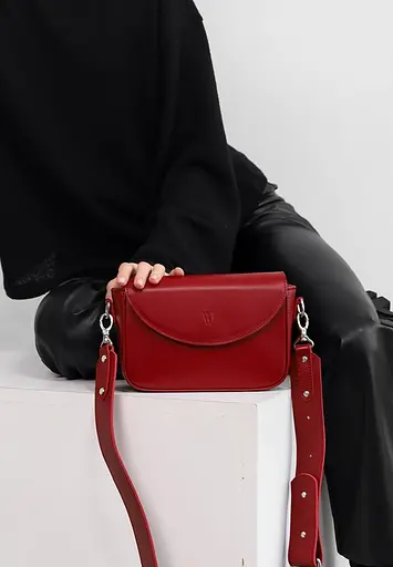 Жіноча шкіряна сумка Molly червона - фото 3
