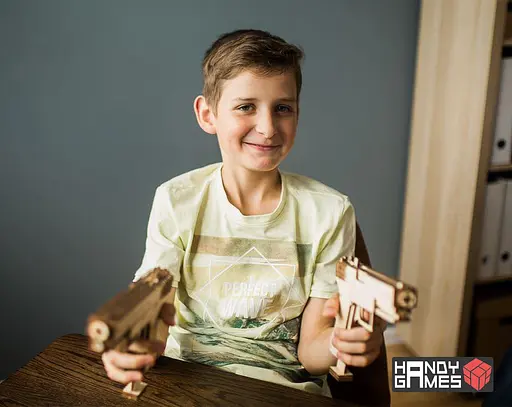 Дерев'яний конструктор Пістолет Glock 19 | Woodzle | 64 деталі - фото 6