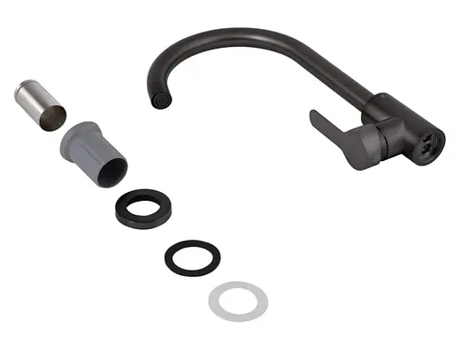 Змішувач для кухні Brinex Pure 015F U-образний Graphite BRIPUR015FGRP - фото 4